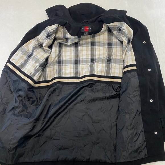 Gallery Plaid Lined Jacket Coat Women’s Medium Black Snap Up - Picture 5 of 9